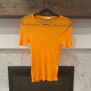 Zara Women's Vibrant Orange Short Sleeve Tee knit top 4 for $20
